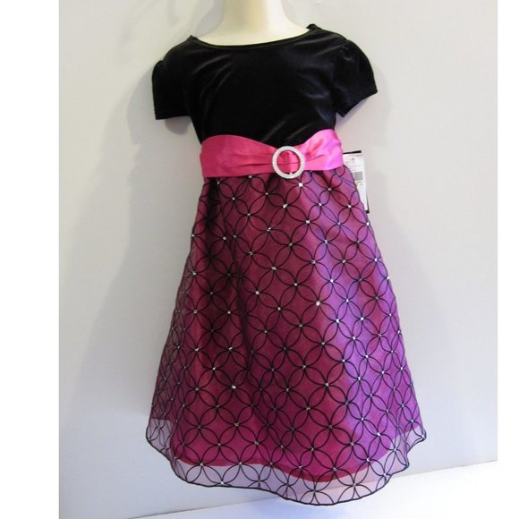 Amy Byer Dress Size 4T 4 Dress Black Pink - Picture 1 of 2